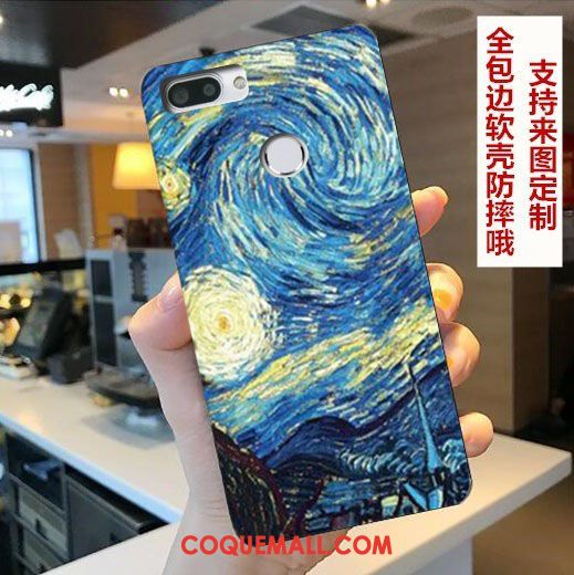 Étui Htc Desire 12+ Incassable Peinture Protection, Coque Htc Desire 12+ Bleu Dessin Animé