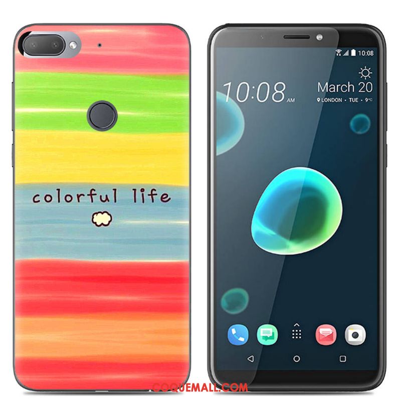 Étui Htc Desire 12+ Multicolore Téléphone Portable Créatif, Coque Htc Desire 12+ Fluide Doux Dessin Animé