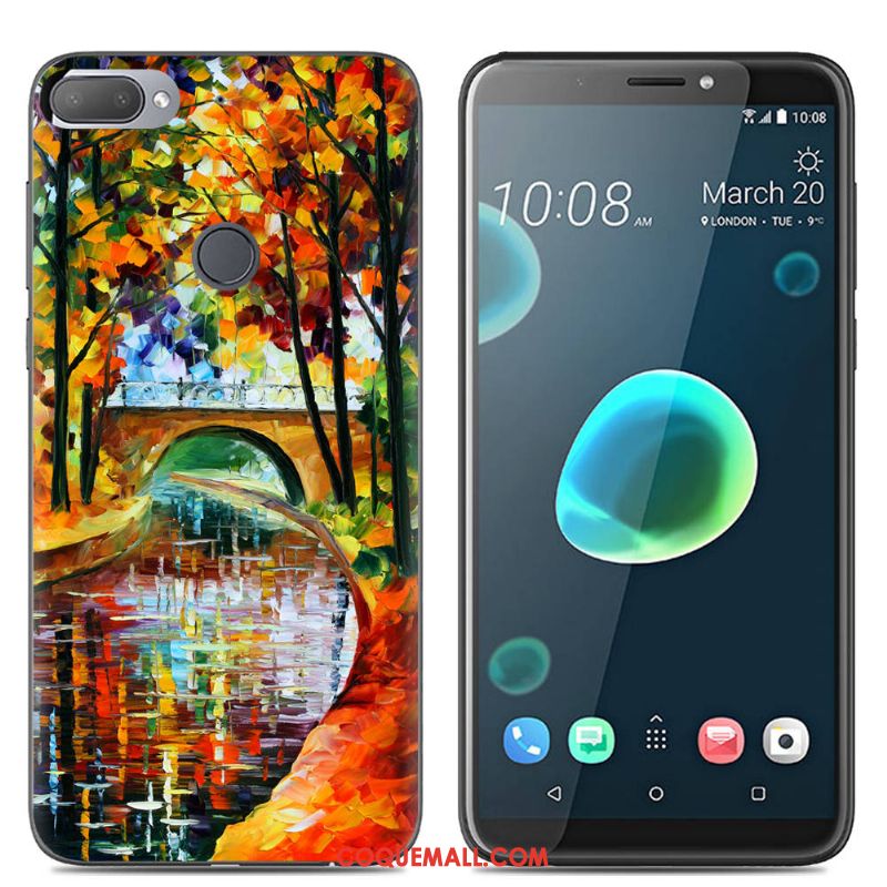 Étui Htc Desire 12+ Silicone Dessin Animé Fluide Doux, Coque Htc Desire 12+ Créatif Multicolore