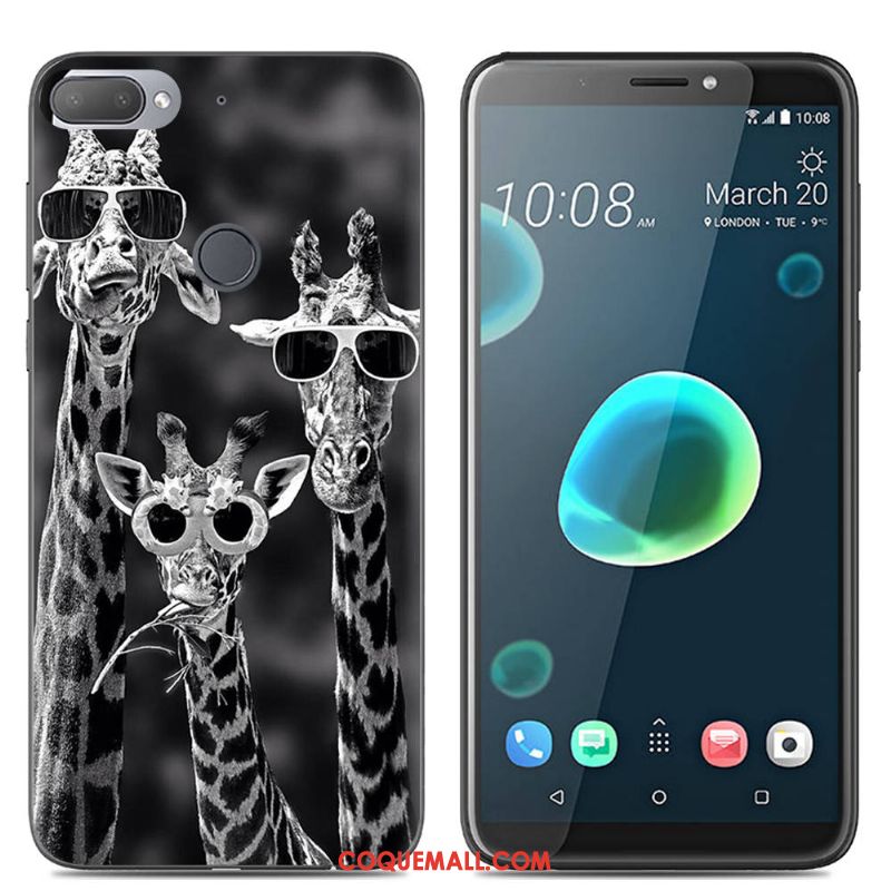 Étui Htc Desire 12+ Silicone Dessin Animé Fluide Doux, Coque Htc Desire 12+ Créatif Multicolore