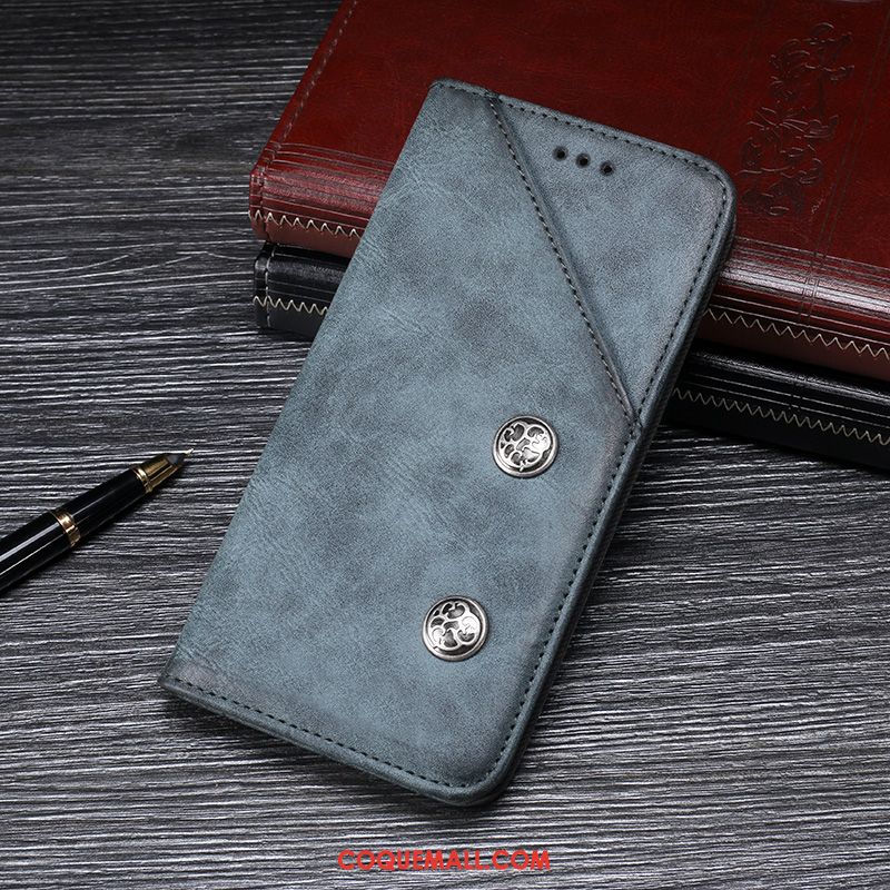 Étui Htc Desire 12+ Vintage Étui En Cuir Téléphone Portable, Coque Htc Desire 12+ Protection Incassable Braun