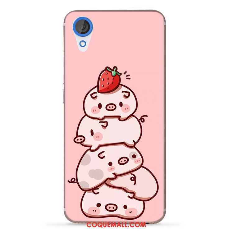 Étui Htc Desire 825 Animal Téléphone Portable Rose, Coque Htc Desire 825 Dessin Animé Charmant