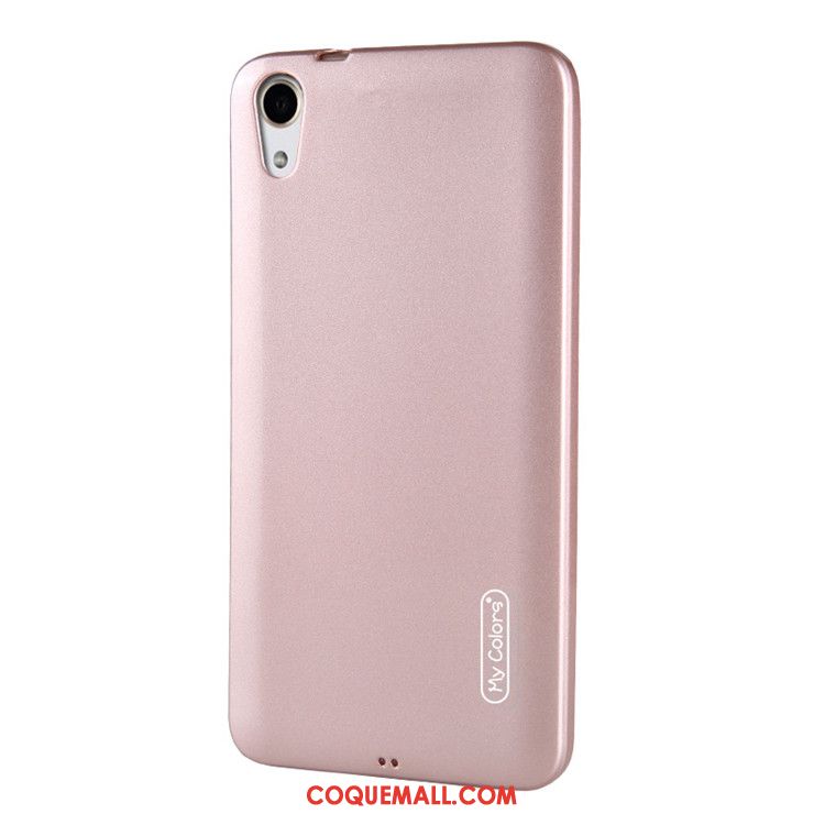 Étui Htc Desire 825 Couleur Unie Silicone Tout Compris, Coque Htc Desire 825 Rose Téléphone Portable