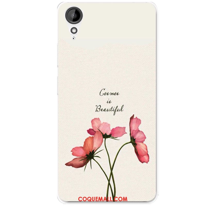 Étui Htc Desire 825 Fluide Doux Rose Téléphone Portable, Coque Htc Desire 825 Incassable Dessin Animé