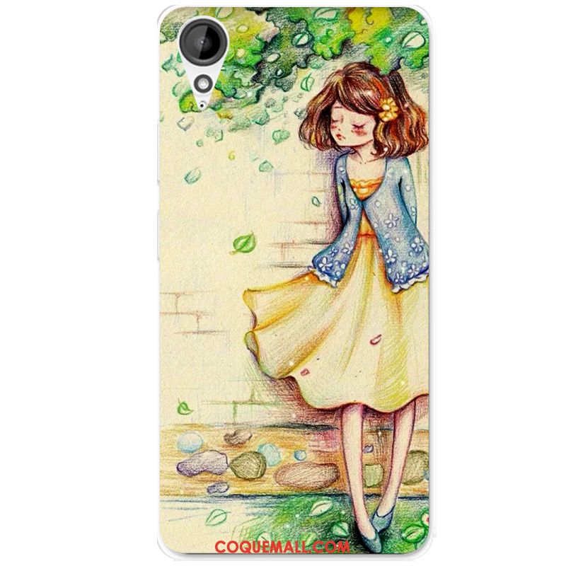 Étui Htc Desire 825 Fluide Doux Rose Téléphone Portable, Coque Htc Desire 825 Incassable Dessin Animé