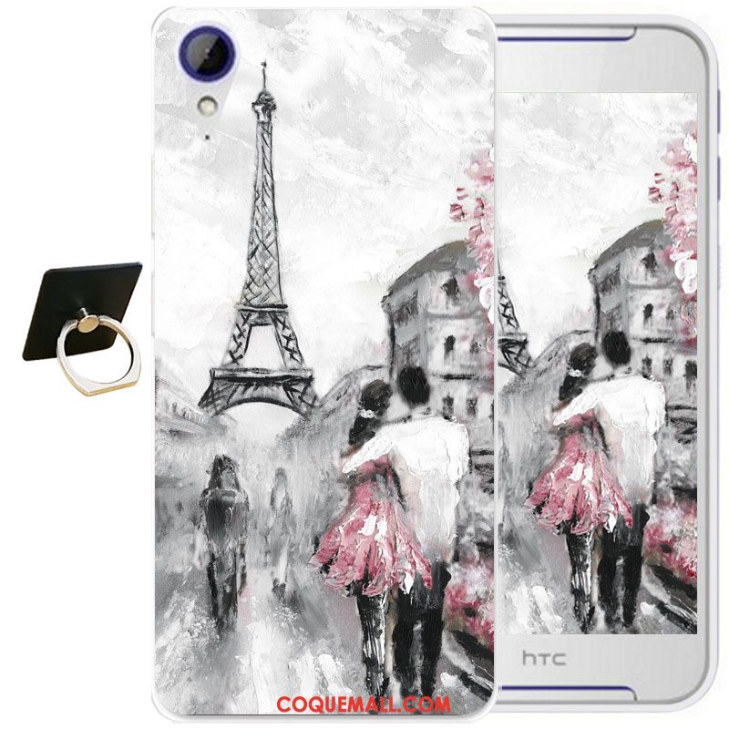 Étui Htc Desire 825 Téléphone Portable Transparent Noir, Coque Htc Desire 825 Fluide Doux Dessin Animé