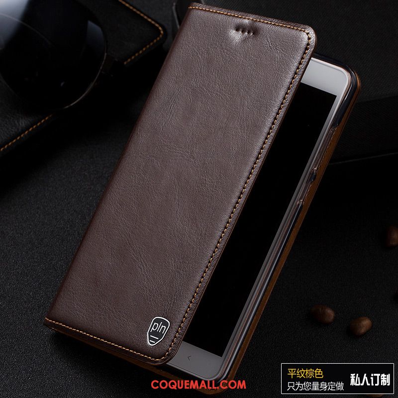 Étui Htc Desire 825 Étui En Cuir Protection Cuir Véritable, Coque Htc Desire 825 Téléphone Portable Modèle Fleurie Braun