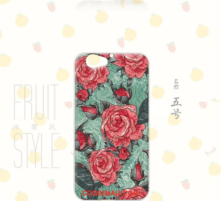 Étui Htc One A9s Incassable Rose Bordure, Coque Htc One A9s Peinture Téléphone Portable