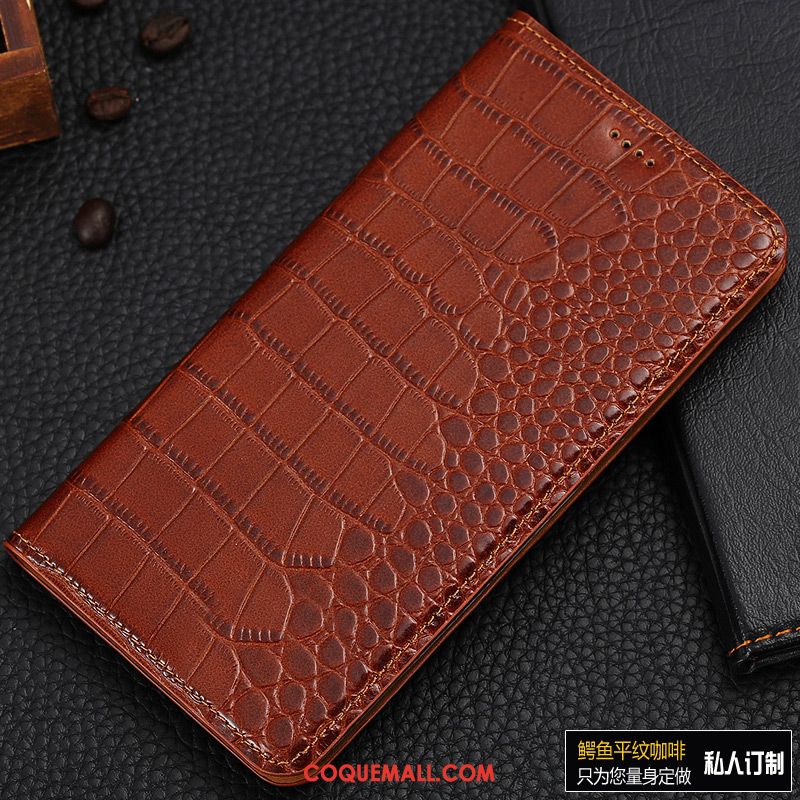 Étui Htc One A9s Protection Cuir Véritable Modèle Fleurie, Coque Htc One A9s Crocodile Étui En Cuir Braun