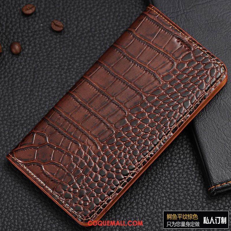 Étui Htc One A9s Protection Cuir Véritable Modèle Fleurie, Coque Htc One A9s Crocodile Étui En Cuir Braun