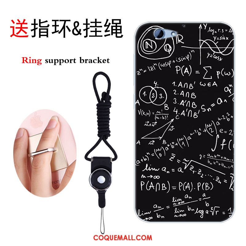 Étui Htc One A9s Silicone Dessin Animé Fluide Doux, Coque Htc One A9s Noir Incassable