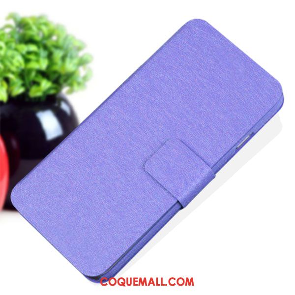 Étui Htc One A9s Étui En Cuir Fleur Téléphone Portable, Coque Htc One A9s Violet Protection