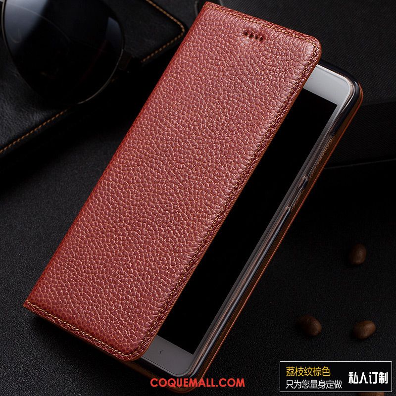 Étui Htc One A9s Étui En Cuir Téléphone Portable Incassable, Coque Htc One A9s Cuir Véritable Rouge