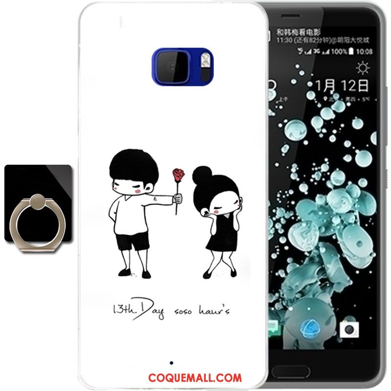 Étui Htc U Ultra Blanc Téléphone Portable Protection, Coque Htc U Ultra Dessin Animé Silicone