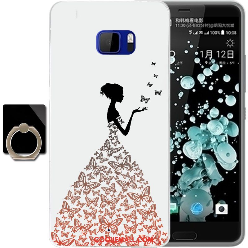 Étui Htc U Ultra Blanc Téléphone Portable Protection, Coque Htc U Ultra Dessin Animé Silicone