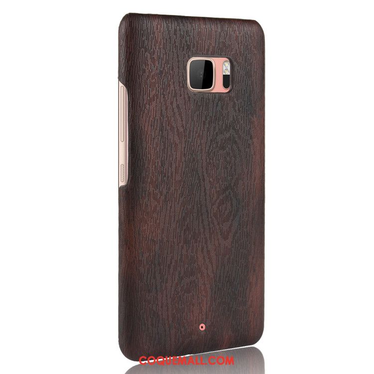 Étui Htc U Ultra Difficile Légères Qualité, Coque Htc U Ultra Cuir Grain De Bois