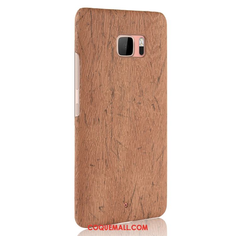 Étui Htc U Ultra Difficile Légères Qualité, Coque Htc U Ultra Cuir Grain De Bois