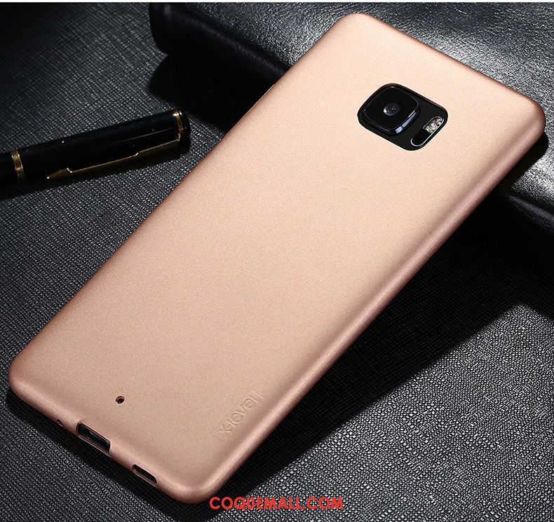 Étui Htc U Ultra Or Tout Compris Fluide Doux, Coque Htc U Ultra Téléphone Portable Délavé En Daim