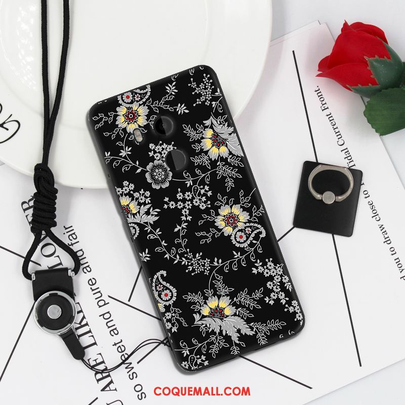 Étui Htc U11+ Bleu Protection Personnalité, Coque Htc U11+ Dessin Animé Noir