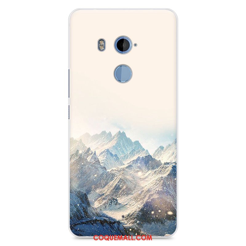 Étui Htc U11+ Bleu Transparent Peinture, Coque Htc U11+ Paysage Protection