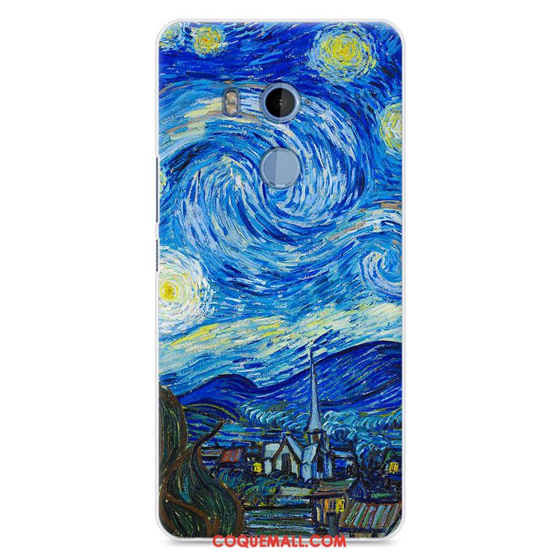 Étui Htc U11+ Bleu Transparent Peinture, Coque Htc U11+ Paysage Protection