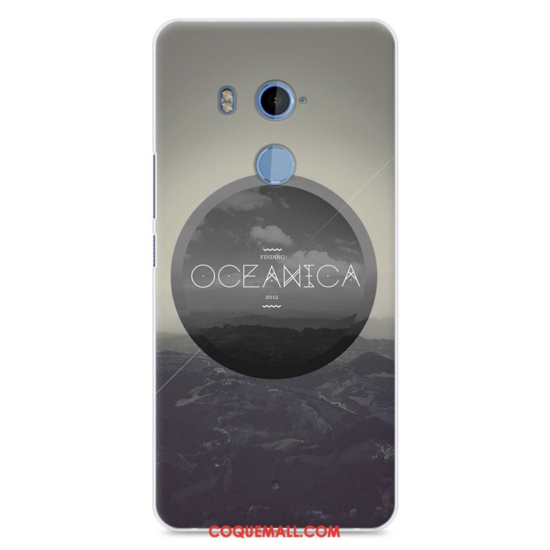 Étui Htc U11+ Bleu Transparent Peinture, Coque Htc U11+ Paysage Protection