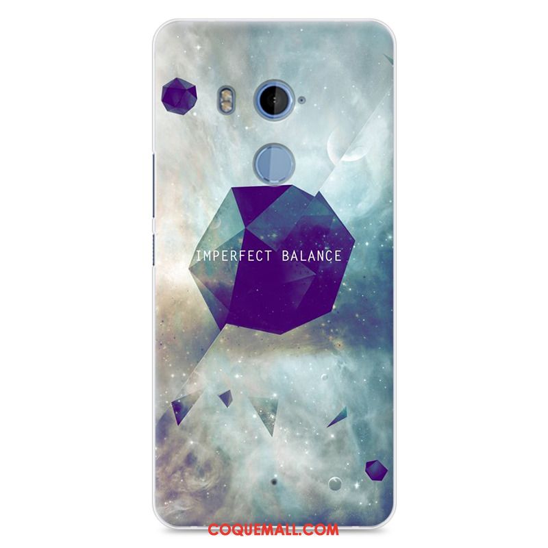 Étui Htc U11+ Bleu Transparent Peinture, Coque Htc U11+ Paysage Protection