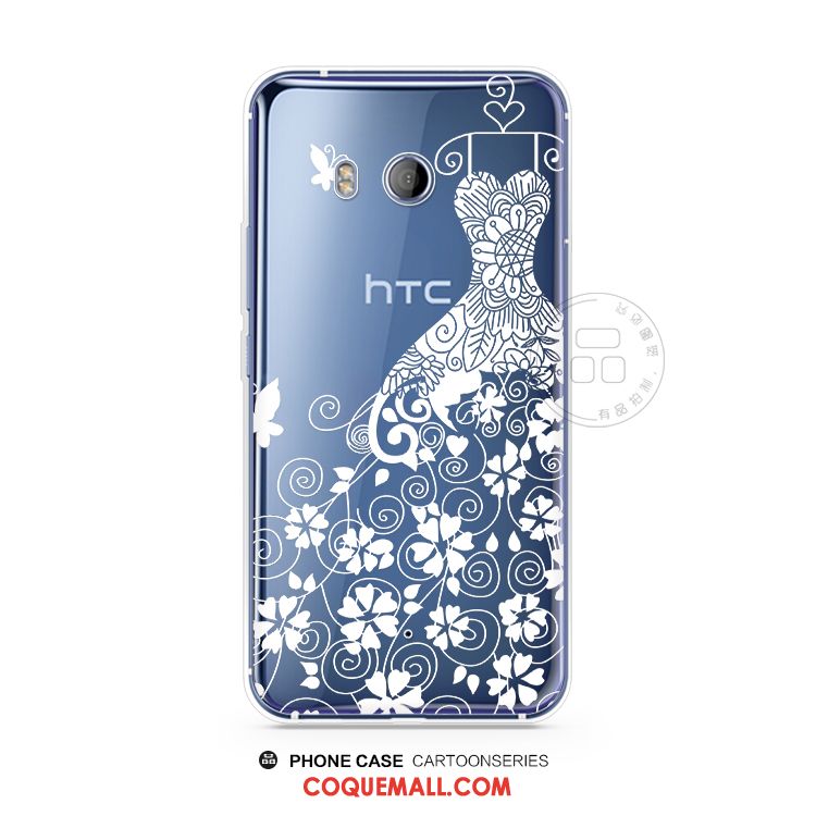 Étui Htc U11 Dentelle Téléphone Portable Gaufrage, Coque Htc U11 Fluide Doux Charmant