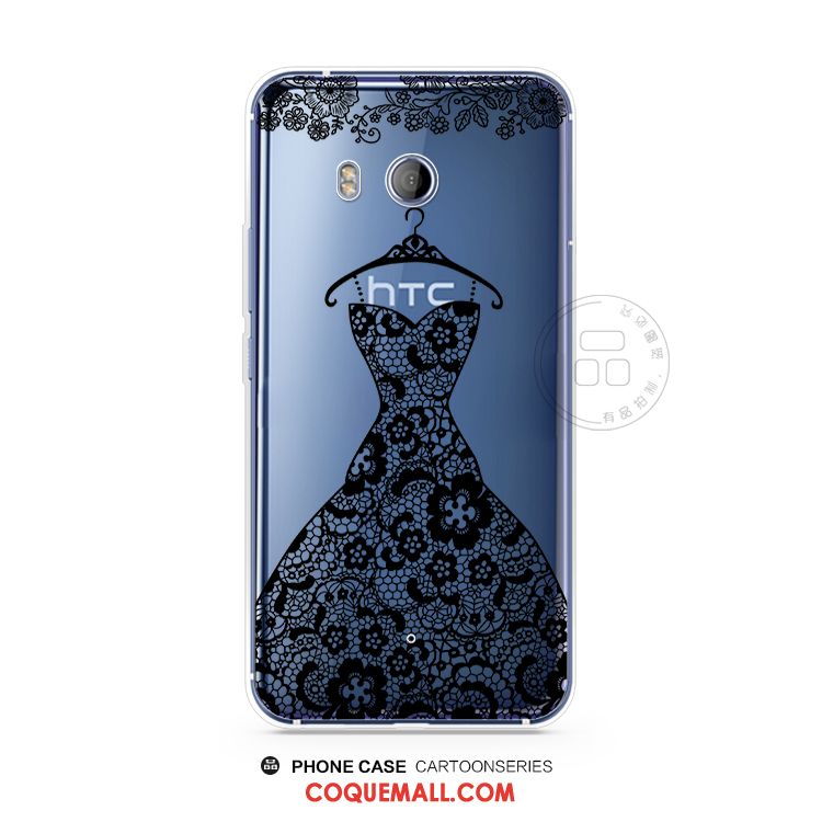 Étui Htc U11 Dentelle Téléphone Portable Gaufrage, Coque Htc U11 Fluide Doux Charmant