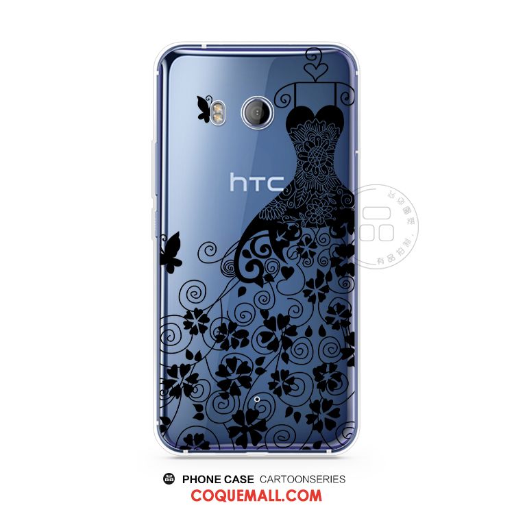 Étui Htc U11 Dentelle Téléphone Portable Gaufrage, Coque Htc U11 Fluide Doux Charmant