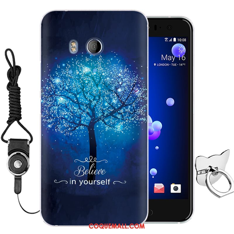 Étui Htc U11 Dessin Animé Tout Compris Fluide Doux, Coque Htc U11 Rouge Silicone