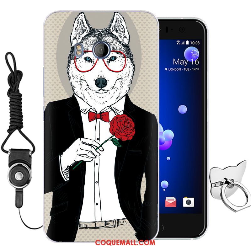 Étui Htc U11 Dessin Animé Tout Compris Fluide Doux, Coque Htc U11 Rouge Silicone