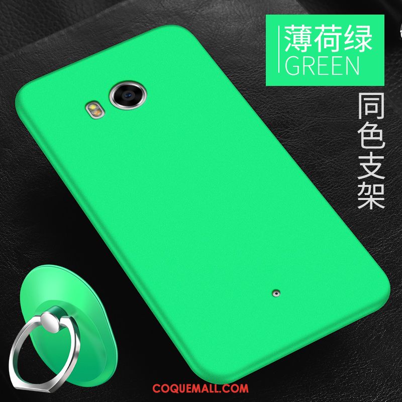 Étui Htc U11 Délavé En Daim Tout Compris Créatif, Coque Htc U11 Vert Fluide Doux