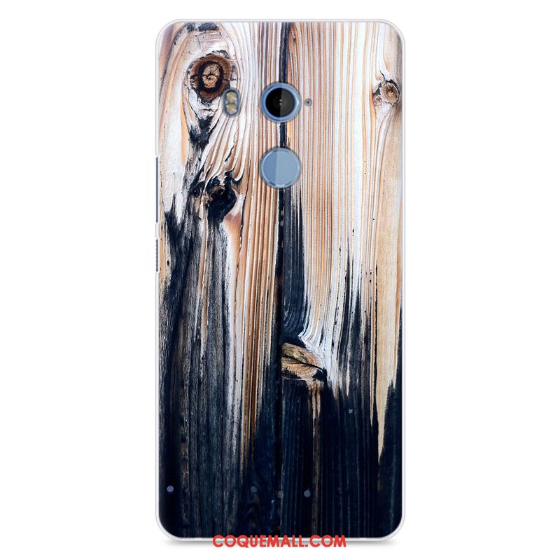 Étui Htc U11+ Fluide Doux Protection Noir, Coque Htc U11+ Peinture Modèle Fleurie