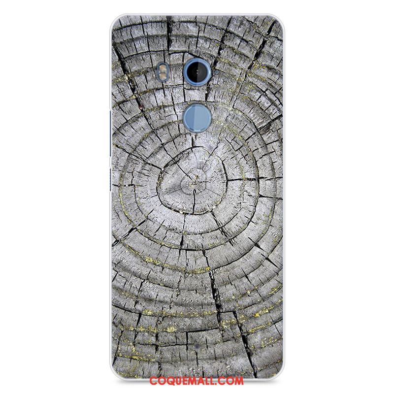 Étui Htc U11+ Fluide Doux Protection Noir, Coque Htc U11+ Peinture Modèle Fleurie