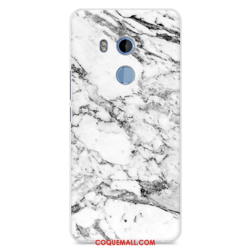 Étui Htc U11+ Fluide Doux Protection Noir, Coque Htc U11+ Peinture Modèle Fleurie