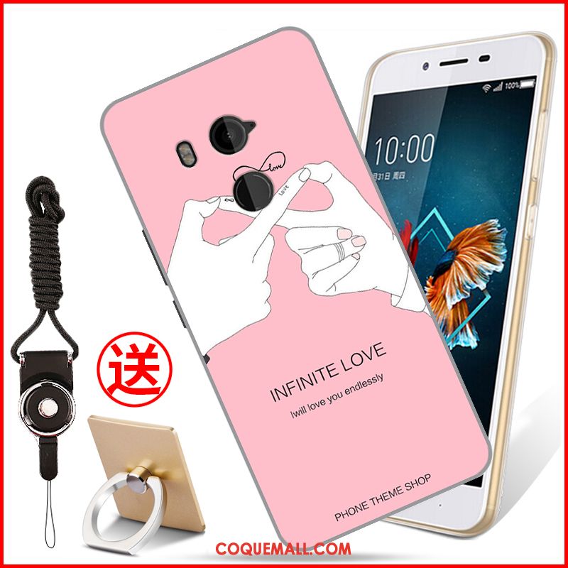 Étui Htc U11+ Incassable Fluide Doux Protection, Coque Htc U11+ Rose Téléphone Portable