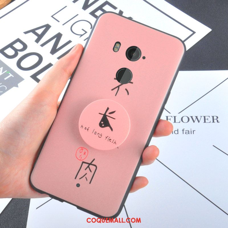 Étui Htc U11+ Incassable Rose Tout Compris, Coque Htc U11+ Support Personnalité