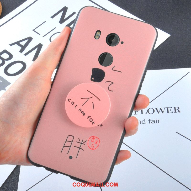 Étui Htc U11+ Incassable Rose Tout Compris, Coque Htc U11+ Support Personnalité