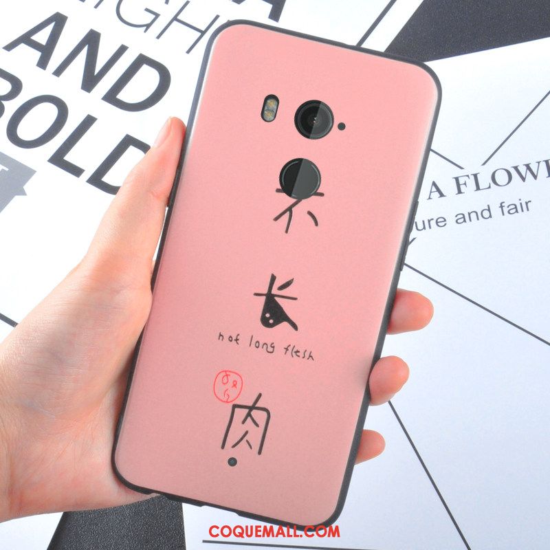 Étui Htc U11+ Incassable Rose Tout Compris, Coque Htc U11+ Support Personnalité