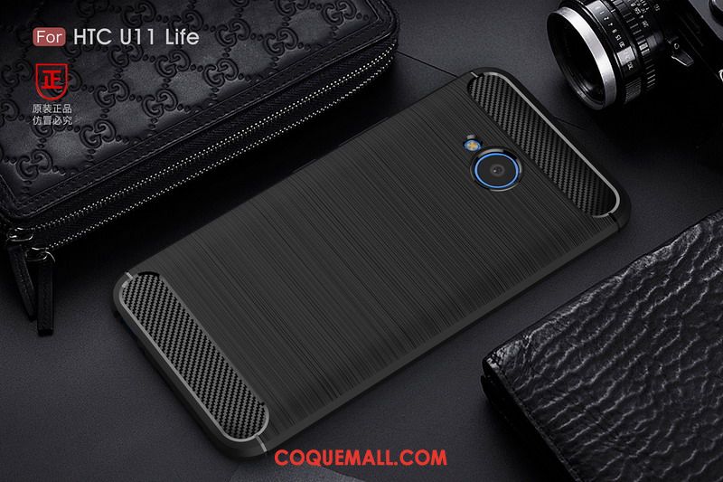 Étui Htc U11 Life Protection Incassable Fluide Doux, Coque Htc U11 Life Rouge Téléphone Portable