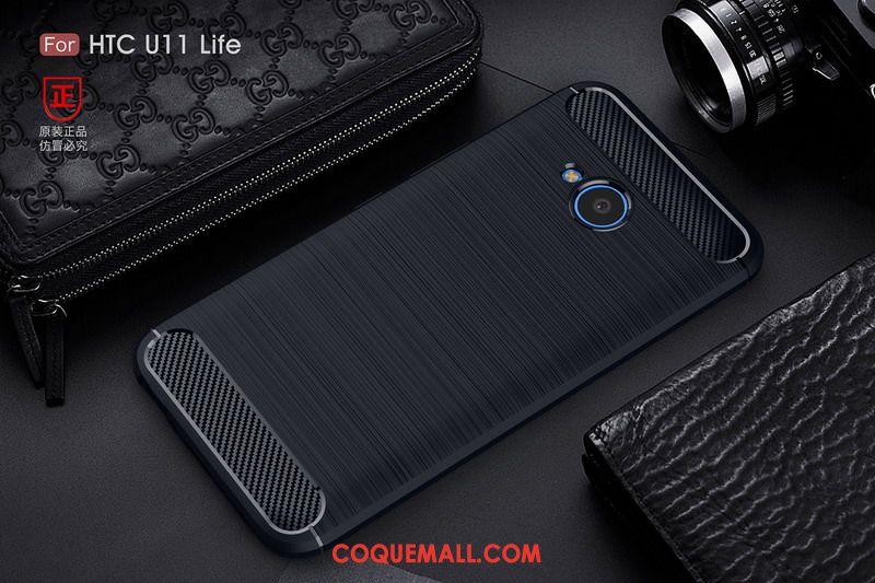 Étui Htc U11 Life Protection Incassable Fluide Doux, Coque Htc U11 Life Rouge Téléphone Portable