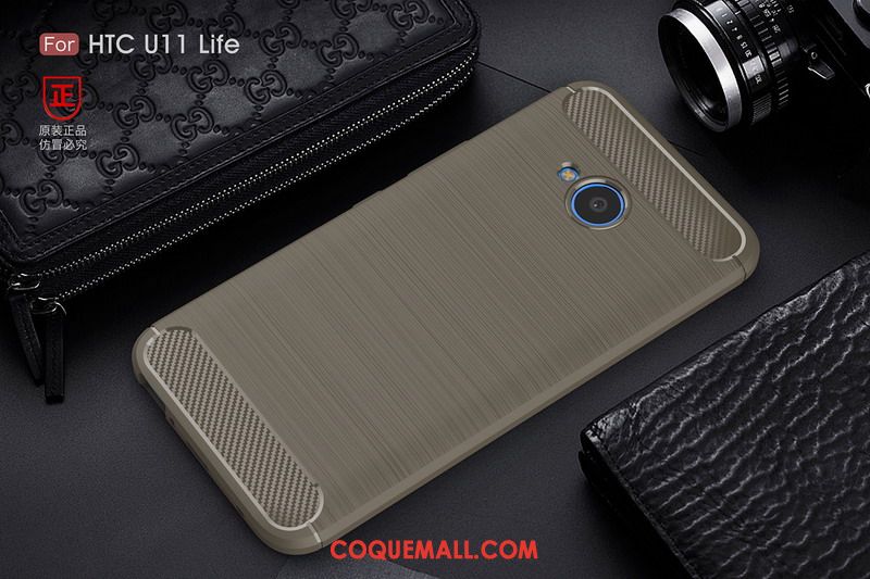 Étui Htc U11 Life Protection Incassable Fluide Doux, Coque Htc U11 Life Rouge Téléphone Portable