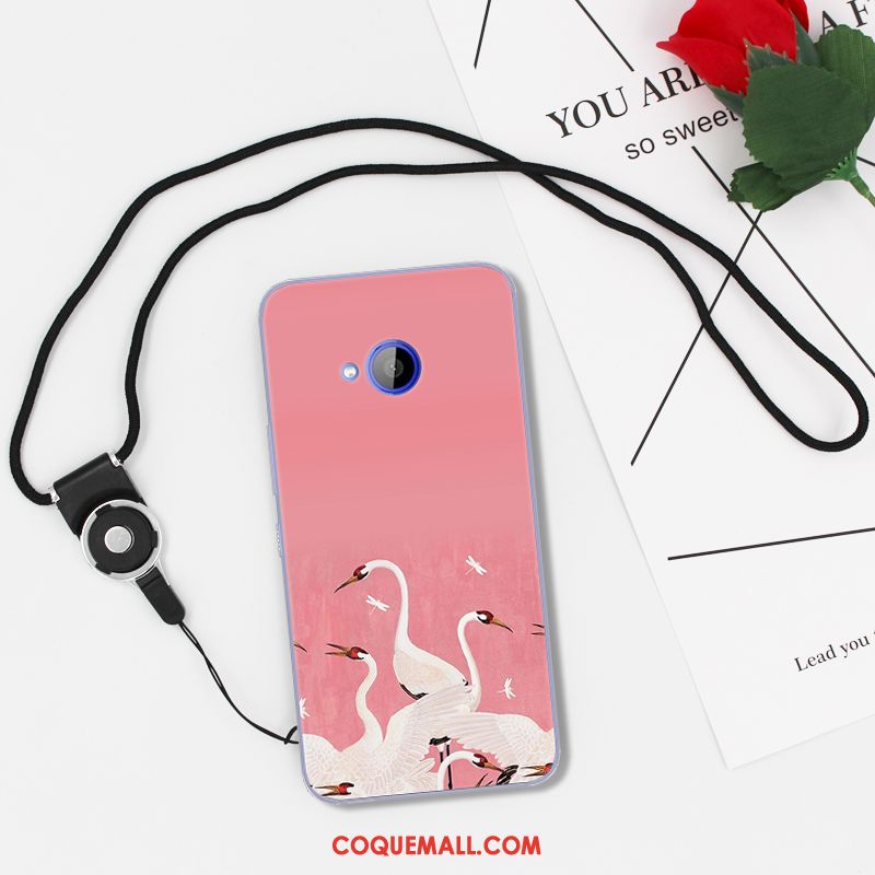 Étui Htc U11 Life Rouge Dessin Animé Incassable, Coque Htc U11 Life Tout Compris Fluide Doux