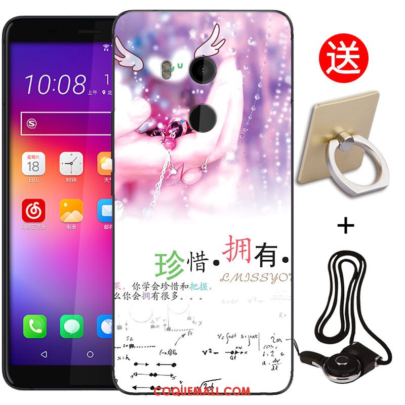 Étui Htc U11+ Protection Dessin Animé Fluide Doux, Coque Htc U11+ Violet Tendance