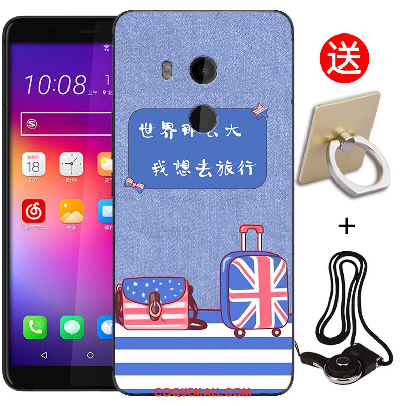 Étui Htc U11+ Protection Dessin Animé Fluide Doux, Coque Htc U11+ Violet Tendance