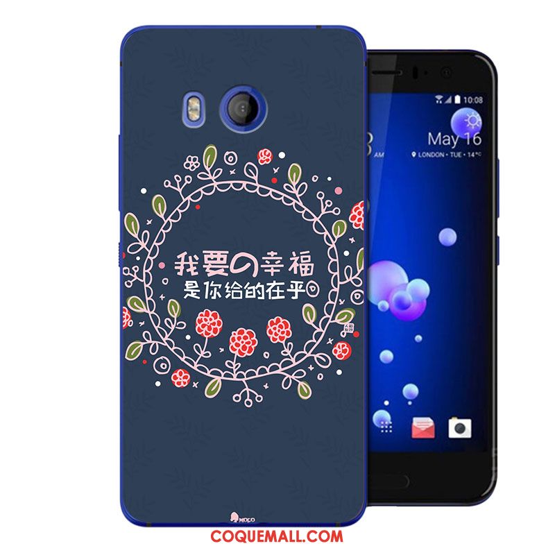 Étui Htc U11 Protection Tendance Téléphone Portable, Coque Htc U11 Personnalité Bleu