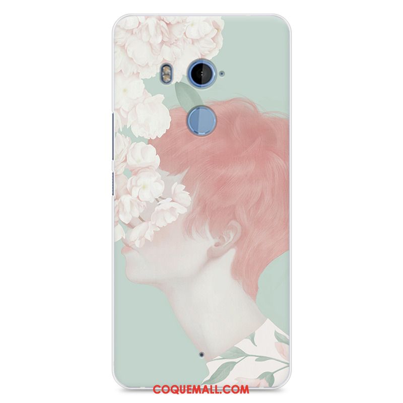 Étui Htc U11+ Rose Peinture Téléphone Portable, Coque Htc U11+ Tout Compris Incassable