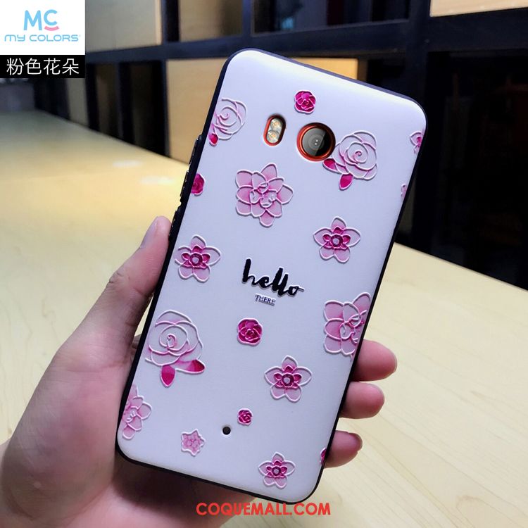 Étui Htc U11 Silicone Dessin Animé Gaufrage, Coque Htc U11 Incassable Délavé En Daim