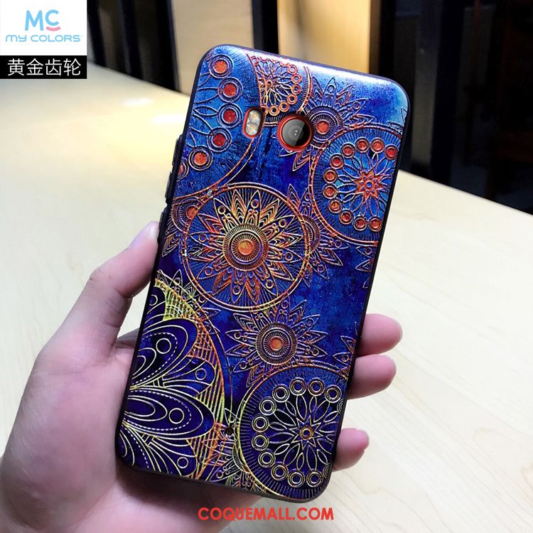 Étui Htc U11 Silicone Dessin Animé Gaufrage, Coque Htc U11 Incassable Délavé En Daim